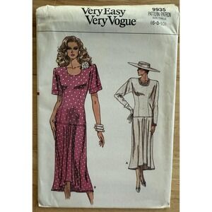 Vogue Pattern 9935 Misses' Dress Size 6 8 10 Uncut‎ FF